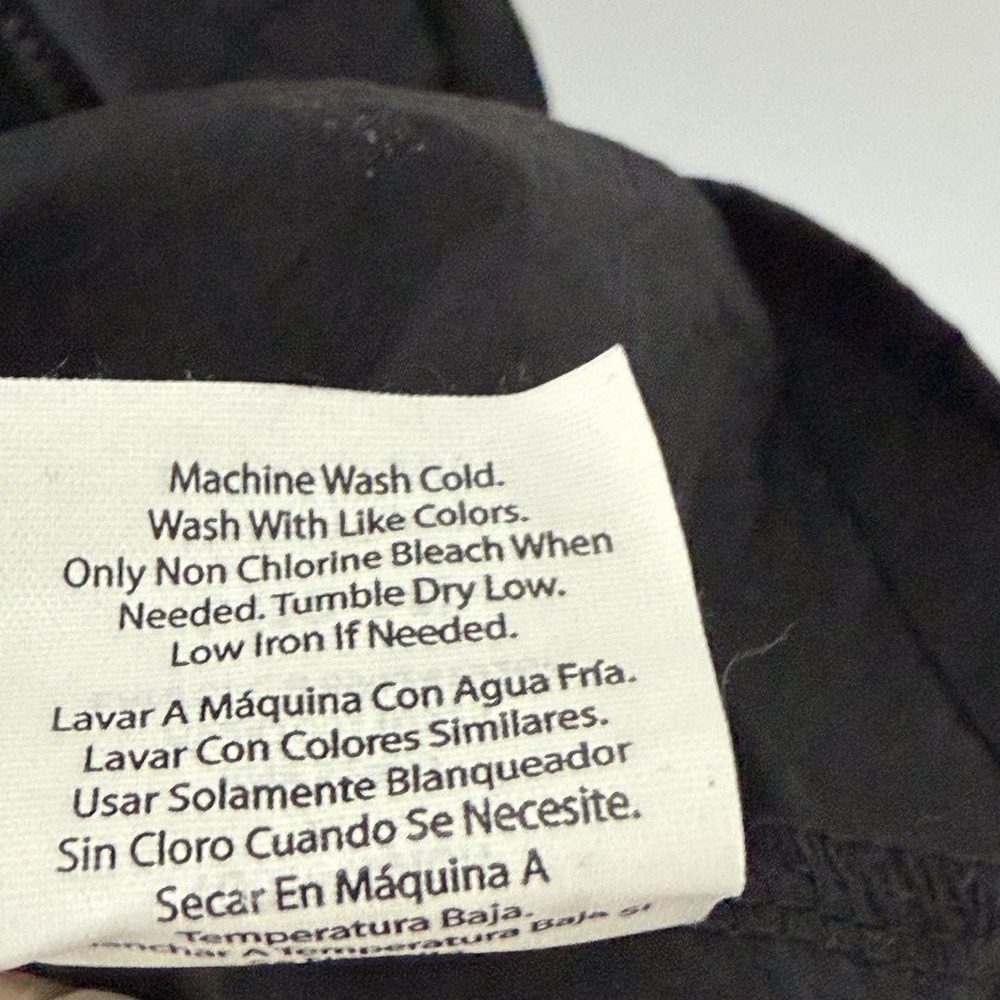 Black Nylon Utility Dress L Zip‎ Pockets Belted Minimalist Gorpcore Techwear - Picture 7 of 9